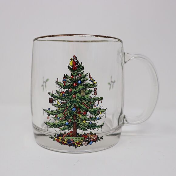 Spode Christmas Tree Clear Glass Microwavable - Picture 1 of 3